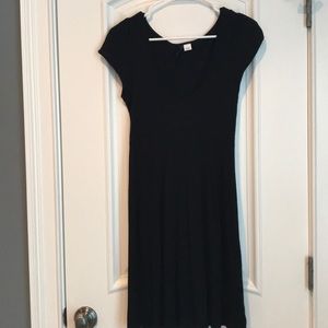 Scoop neck black dress